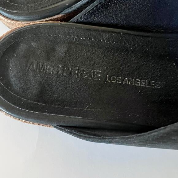 James Perse Helena Black Suede Slide On Mule Shoes Size 40 EU - Picture 9 of 11